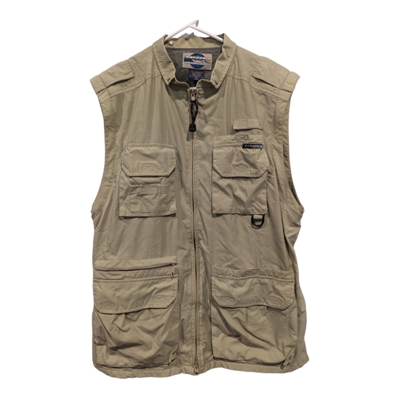 ExOfficio Utility Vest medium Oversize Beige Mesh Lined Fishing Hiking Outdoor. - Picture 1 of 9